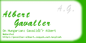 albert gavaller business card